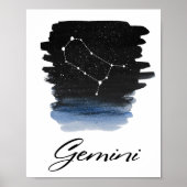 Gemini Astrologisches Zeichen Poster (Vorne)
