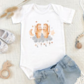 Gemini Baby: Twins' Delight Customizable Baby Strampler
