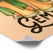 Gemini Belly Dancers Zodiac Bellydance Kunst, Dich Poster (Ecke)