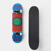 Gemini Birth Sign Astrologisches Skateboard (Vorderseite)