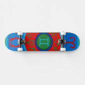 Gemini Birth Sign Astrologisches Skateboard (Horizontal)