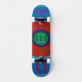 Gemini Birth Sign Astrologisches Skateboard (Vorderseite)