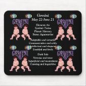 Gemini Birth Sign Zodiac Mouse Pad Mousepad (Vorne)