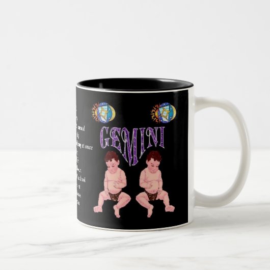 Gemini Birth Sign Zodiac Tasse (Rechts)