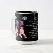 Gemini Birth Sign Zodiac Tasse (Vorderseite Links)