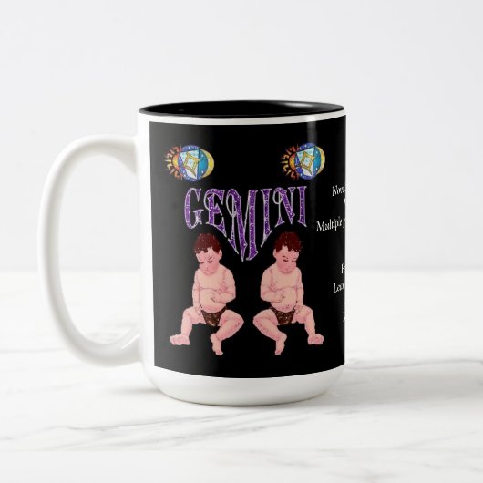Gemini Birth Sign Zodiac Tasse (Links)