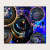 Gemini Birthday Card (Außenseite Aufgefaltet)
