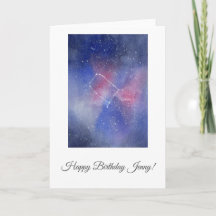 Gemini Birthday Card anpassbar