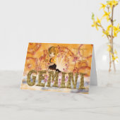 Gemini Birthday Card niedlich Karte (Gelbe Blume)