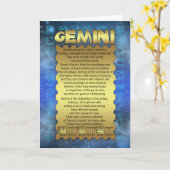 Gemini Birthday Card - Zodiac Birthday Card - Gemi Karte (Gelbe Blume)