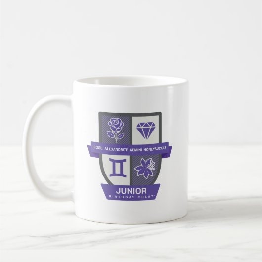Gemini Birthday Crest™ for June 1-21 Mug Kaffeetasse (Links)