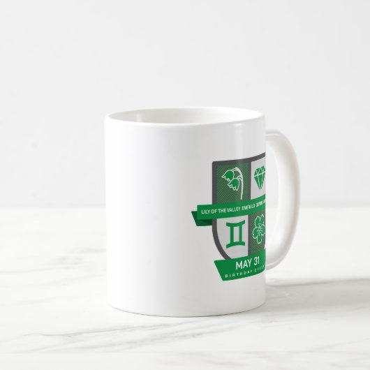 Gemini Birthday Crest™ for May 21-31 Mug Kaffeetasse (VorderseiteRechts)