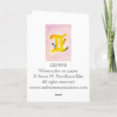 Gemini Birthday Karte (Rückseite)
