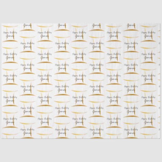 Gemini Birthday Wrap Seidenpapier (Vorderseite)