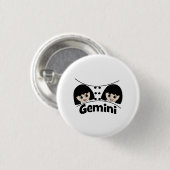 Gemini Birthday Zodiac Sign Twins Girls Button (Vorne & Hinten)