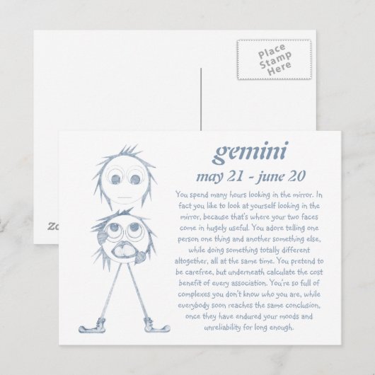 Gemini [ - BitchScope - ] Postkarte (Vorne/Hinten)