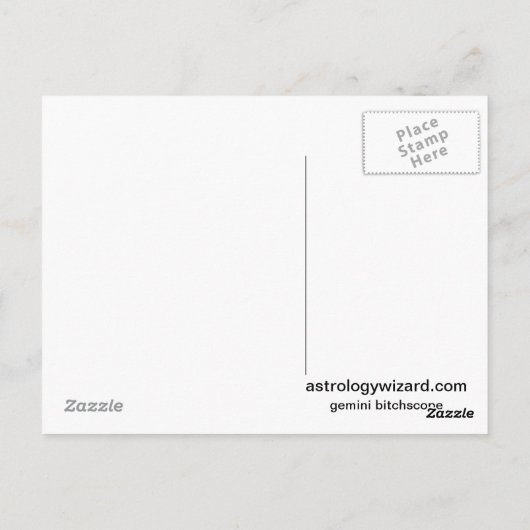 Gemini [ - BitchScope - ] Postkarte (Rückseite)