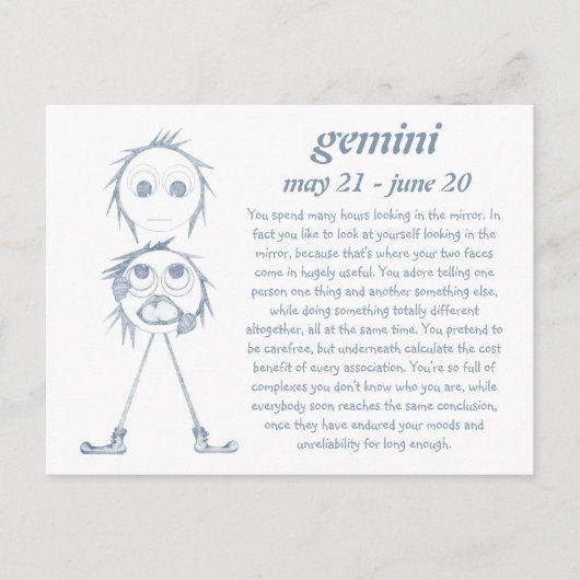 Gemini [ - BitchScope - ] Postkarte (Vorderseite)
