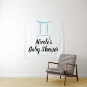 Gemini Blue Astrologie Zodiac Signature Party Hint Wandteppich (Beispiel)