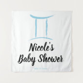 Gemini Blue Astrologie Zodiac Signature Party Hint Wandteppich (Vorderseite)