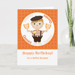 Gemini Boy - Happy Birthday Karte