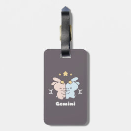 Gemini Bunnies Cuddles - Zodiac Harmony Gepäckanhänger