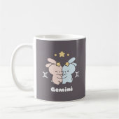 Gemini Bunnies Cuddles - Zodiac Harmony Kaffeetasse (Links)