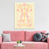 Gemini Celestial Zodiac Pastel Dreams Mauer Leinwanddruck (Insitu (Wohnzimmer))