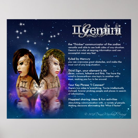Gemini-Charakteristikum-Poster Poster (Vorne)