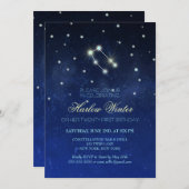 Gemini Constellation Geburtstagsparty Einladung (Vorne/Hinten)