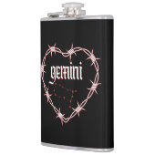 Gemini Constellation Gothic Dark Celestial Edgy Flachmann (Links)