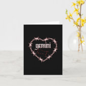 Gemini Constellation Gothic Edgy Birthday Karte (Gelbe Blume)