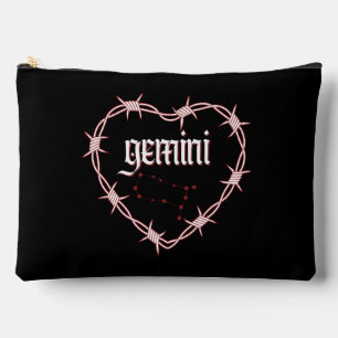 Gemini Constellation Gothic Edgy Birthday Zubehörtasche
