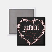Gemini Constellation Gotische Ästhetik Barbed Wire Magnet (Vorderseite/Rückseite)