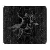 Gemini Constellation Hevelius 1690 auf Schwarz Schneidebrett (Vorderseite)