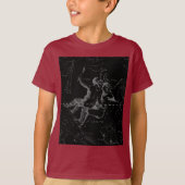 Gemini Constellation Hevelius 1690 auf Schwarz T-Shirt (Vorderseite)
