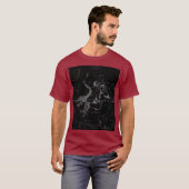 Gemini Constellation Hevelius 1690 auf Schwarz T-Shirt (Vorne ganz)