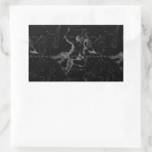 Gemini Constellation Karte Hevelius 1690 auf Schwa Rechteckiger Aufkleber (Tasche)