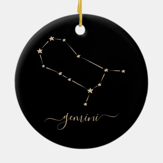 Gemini Constellation Keramik Ornament (Hinten)