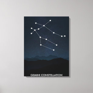 Gemini Constellation Leinwand   Schöne Zimmerdekor