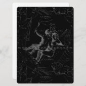 Gemini Constellation Map Gravur von Hevelius (Vorne/Hinten)