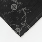 Gemini Constellation Map Gravur von Hevelius Fleecedecke (Ecke)