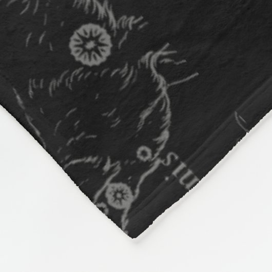 Gemini Constellation Map Gravur von Hevelius Fleecedecke (Ecke)