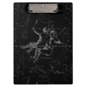 Gemini Constellation Map Gravur von Hevelius Klemmbrett (Vorderseite)