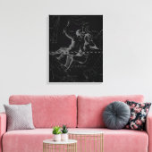 Gemini Constellation Map Gravur von Hevelius Leinwanddruck (Insitu (Wohnzimmer))