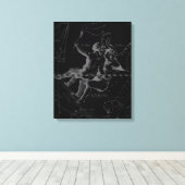 Gemini Constellation Map Gravur von Hevelius Leinwanddruck (Insitu (Holzboden))