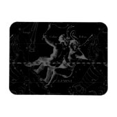 Gemini Constellation Map Gravur von Hevelius Magnet (Horizontal)