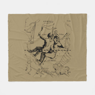 Gemini Constellation Map Hevelius circa 1690 Fleecedecke