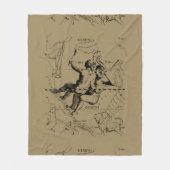 Gemini Constellation Map Hevelius circa 1690 Fleecedecke (Vorderseite)