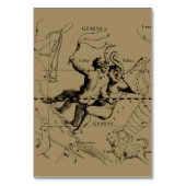 Gemini Constellation Map Hevelius circa 1690 Tischnummer (Vorderseite)